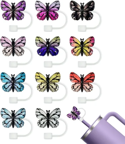 Miniatura 8 de 8 fundas reutilizables de silicona para popotes Stanley Cup de 30 y 40 onzas, accesorios de tapa de popote de 0.394 in y 0.4 pulgadas 36 Lindo