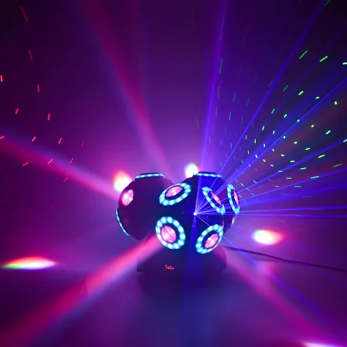 Miniatura 6 de Luz LED de cabeza móvil para DJ, haz giratorio, luces de escenario, foco puntual, iluminación para eventos, control de sonido, Dmx512, DJ, KTV