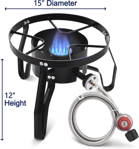 Miniatura 3 de ARC Olla de 32 cuartos de galón para hervir mariscos y estufa de propano para exteriores, olla de acero inoxidable para hervir cangrejos con cesta
