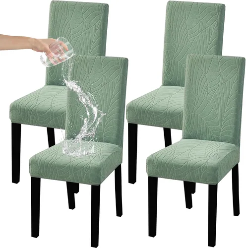 Miniatura 23 de HZDHCLH Juego de 6 fundas grises para sillas Parsons de elastano para comedor, fundas elásticas de elastano para sillas Parsons, fundas de asiento