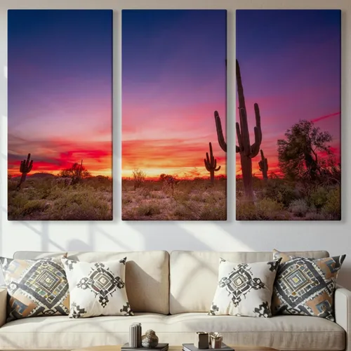 Miniatura 20 de Impresiones en lienzo de Arizona de pequeño a extra grande, paisajes del desierto de Sonora, comedor, dormitorio, baño, sala de estar, arte de pared