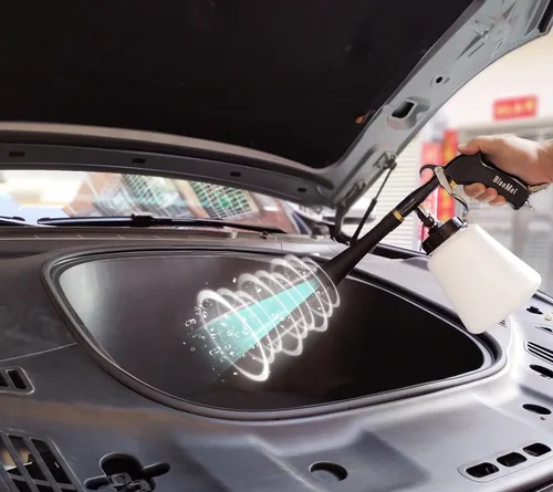Miniatura 5 de Alta presión z-020 Negro Car Cleaning Gun Automóvil Detalle Limpieza Máquina Limpieza Herramienta de lavado de coches (tubo de metal rotación)