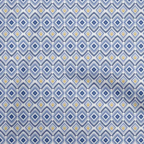 Miniatura 7 de oneOone Cotton Flex Beige Fabric Ikat Sewing Material Print Fabric By The Yard 40 Inch Wide
