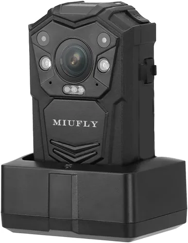 Miniatura 2 de MIUFLY Cámara Corporal de Policía 1296P con Pantalla de 2 Pulgadas, Visión Nocturna, GPS, Memoria Integrada de 128G