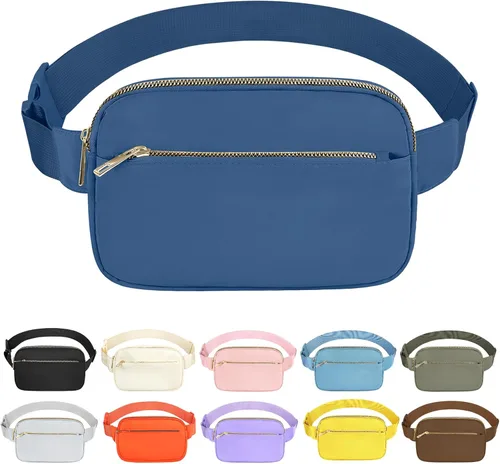 Miniatura 26 de Bolsa de Cintura Frenou Riñonera de Moda para Mujeres y Hombres, Riñonera con Correa Ajustable para Regalo, Riñonera para Viaje, Correr, Senderismo