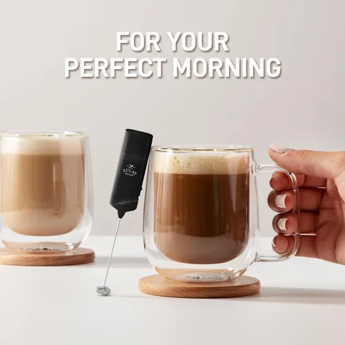Miniatura 8 de Mini y Poderoso Espumador de Leche de Mano – Potente Espumador de Café de Mano, Mezclador de Bebidas Operado con Pilas – Tamaño de Bolsillo Compacto