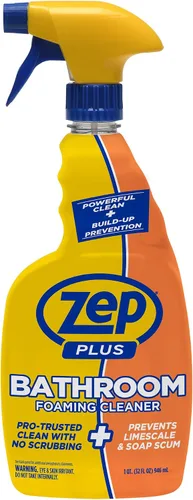 Miniatura 2 de Zep Plus - Limpiador espumoso para baño - 32 onzas (caja de 12) - R54012 - Mantén tu baño limpio + protege contra la futura acumulación de jabón