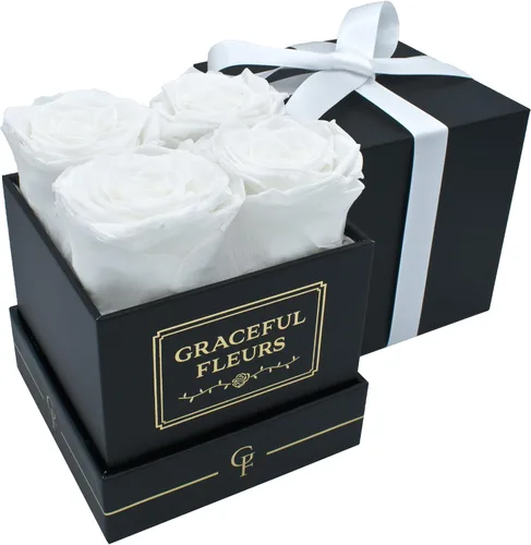 Miniatura 14 de Graceful Fleurs - Rosas reales de larga duración en una caja durante años, flores frescas preservadas para siempre para cumpleaños, Día de la Madre