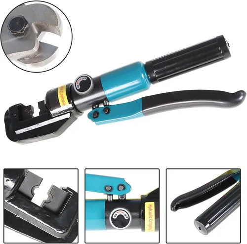Miniatura 3 de Herramienta hidráulica de mano de 10 toneladas con 9 pares de troqueles y cortador de cables para accesorios de barandilla de cable de acero