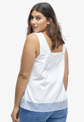 Miniatura 3 de Ellos Camiseta sin mangas con ribete de encaje en talla grande para mujer