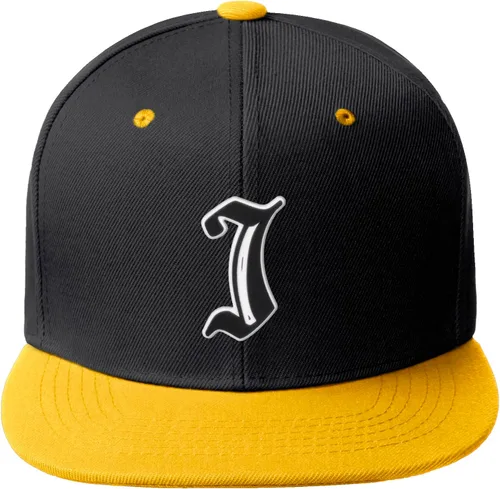 Miniatura 1379 de Daxton Gorra clásica con visera de billete plano con letras del alfabeto inglés antiguo de la A a la Z