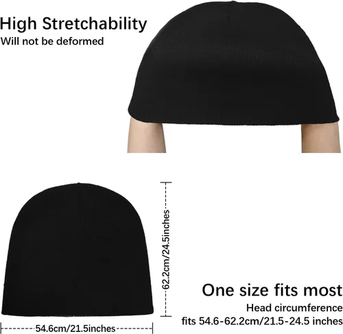 Miniatura 2 de ZOORON Gorros para hombre y mujer, de punto grueso, unisex, gorro de invierno