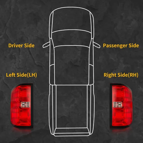 Miniatura 7 de Conjunto de luz trasera compatible con Chevy Silverado 1500 2500HD 3500HD 3500HD 2014-2019 con arnés de cableado, luces traseras de camioneta