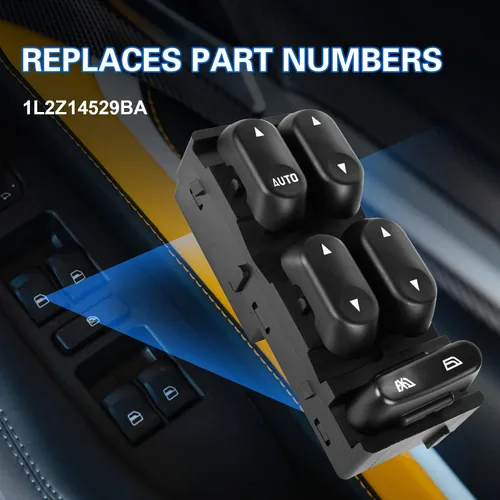 Miniatura 3 de Interruptor de ventana eléctrica principal del lado del conductor de repuesto para Ford F250 F350 F450 F550 2002 2003 2004, Explorer 2002 2003