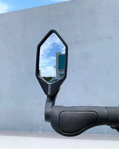 Miniatura 6 de Nuevo Espejo de Bicicleta con Extremo de Barra, Lente de Vidrio de Grado Automotriz Crystal UHD para Bicicleta Eléctrica, Resistente a Arañazos