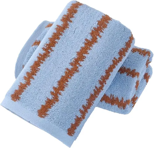 Miniatura 11 de YiLUOMO Toalla de mano verde moderna con diseño de ondas, súper suave, 100% algodón, altamente absorbente, toallas de mano para baño, 13 x 29