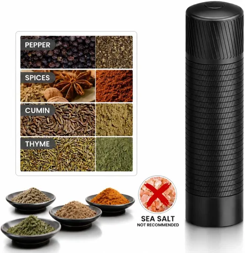 Miniatura 3 de Molinillo de pimienta manual – Molinillo de pimienta profesional de alto rendimiento 10 veces más rápido, molienda suave y sin esfuerzo, grosor