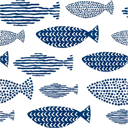 HAOKHOME Papel tapiz autoadhesivo para despegar y pegar, diseño abstracto de peces costeros, enrejado del mundo submarino, papel de contacto