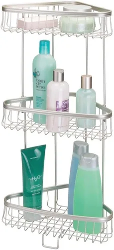 Miniatura 9 de mDesign Hyde Collection - Estante de baño de metal, almacenamiento vertical independiente para organizar y almacenar toallas de mano, loción