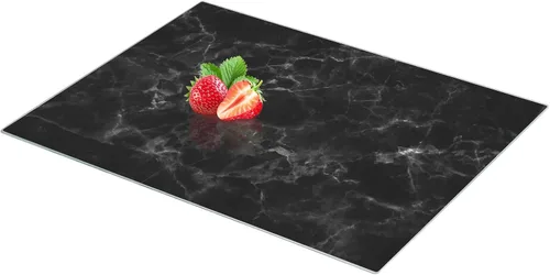 Miniatura 6 de Tabla de cortar de vidrio templado para cocina, tabla de cortar de vidrio de 16 x 12 pulgadas con pies antideslizantes, tablero de vidrio