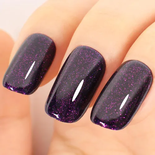 Miniatura 49 de Esmalte de uñas en gel color púrpura oscuro de medianoche - 15ml de esmalte de uñas en gel Jelly color morado negro, color traslúcido