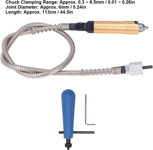 Miniatura 6 de Mandril de extensión de eje flexible, adaptador de llave de portabrocas de extensión de eje flexible, accesorio flexible para taladro eléctrico