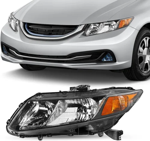 JSBOYAT Repuesto de montaje de faros halógenos para Honda Civic 4Dr Sedan 2012-2015 | Honda Civic 2Dr Coupe 2012-2013 estilo OE (lado izquierdo del