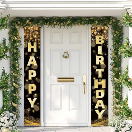 Miniatura 2 de Cartel de decoración de cumpleaños, letrero de puerta de feliz cumpleaños para hombres, mujeres, niños y niñas, ideal para decoración de cumpleaños