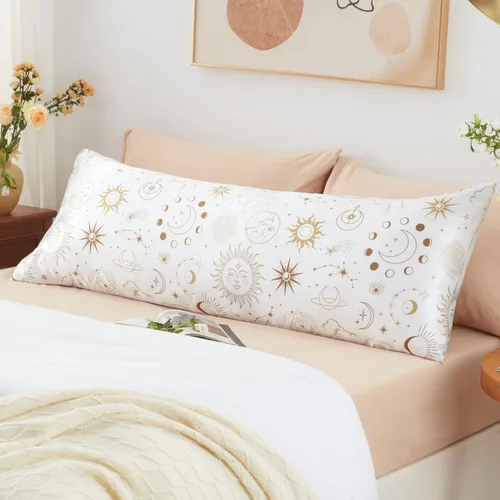 Miniatura 35 de EXQ Home - Funda de almohada de satén para cuidar el cabello y la piel, tamaño estándar, de seda con estampado negro, juego de 2 fundas con cierre