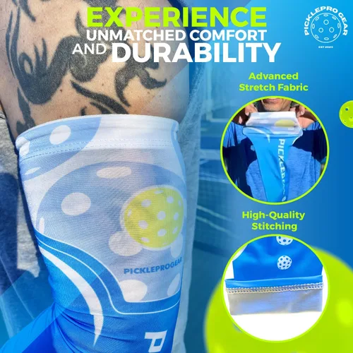 Miniatura 4 de Mangas de brazo de pickleball – Ajuste de compresión y protección UV – Mangas deportivas transpirables para jugadores – Tamaño M/L – 5 diseños
