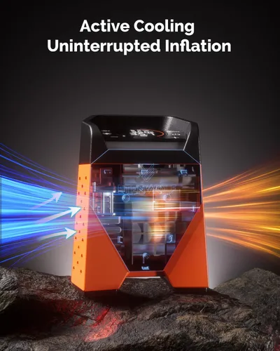 Miniatura 4 de ETENWOLF ZEPHYR S3 Inflador de Neumáticos Compresor de Aire Portátil, Inflación Rápida de 1 Min y Ciclo de Trabajo del 100%, Bomba de Aire de 160