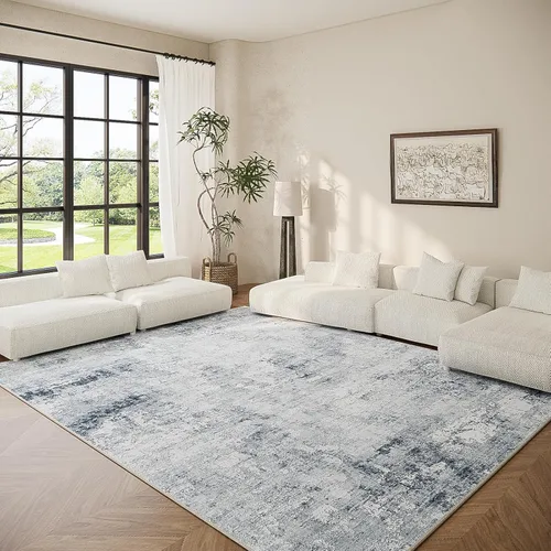 Miniatura 24 de Alfombra de pasillo lavable antideslizante: alfombra de cocina de 2 x 6 pies, resistente a las manchas, con parte trasera de goma, alfombra suave
