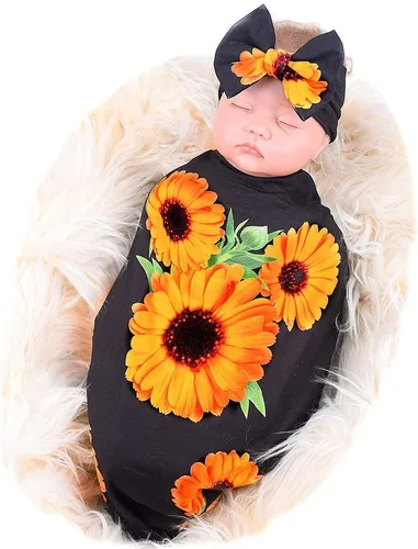 Miniatura 24 de Galabloomer Bata de maternidad y manta de recepción de bebé, conjunto de bata y manta a juego para el parto de mamá