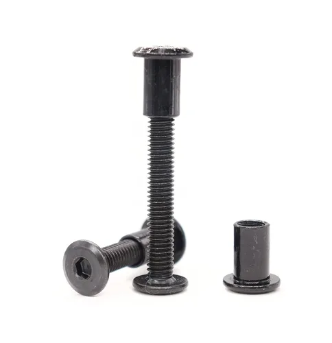 Miniatura 16 de Kit de repuesto de tornillos para cuna de bebé, 100 piezas M6x15mm/0.984 in/1.378 in/1.772 in/2.165 in/2.559 in/2.953 in/2.953 in Negro Hex Drive