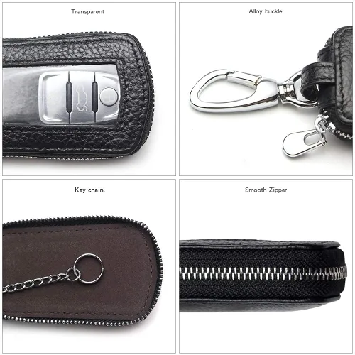 Miniatura 4 de Funda Universal Premium para Llavero de Coche de Cuero Genuino Portador de Llavero Inteligente de Coche para Llavero Remoto