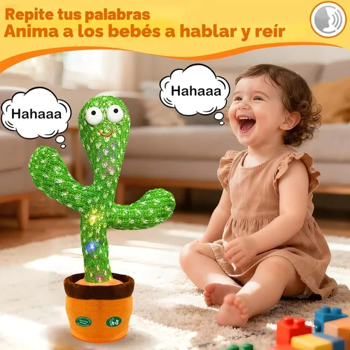 Miniatura 2 de Juguetes interactivos para bebés que bailan y hablan, divertido regalo para bebés de 6 a 18 meses, registro musical cantante, repite lo que dices