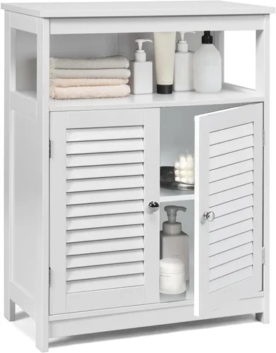 Miniatura 11 de MAT EXPERT Gabinete de madera independiente con estante ajustable de 3 posiciones, entrada, pasillo, sala de estar, 23.5 pulgadas de largo x 12