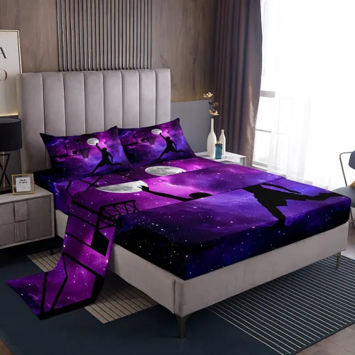 Miniatura 36 de Erosebridal Ropa de cama de 3 piezas de rosa roja, tamaño individual, sábana bajera y sábana encimera para mujeres y niñas, estampado de momentos