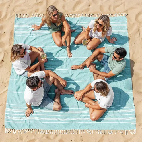 Miniatura 44 de LANE LINEN - Paquete de 4 toallas de playa de gran tamaño, toalla de piscina prelavada, extragrande, de secado rápido y sin arena, toalla de viaje