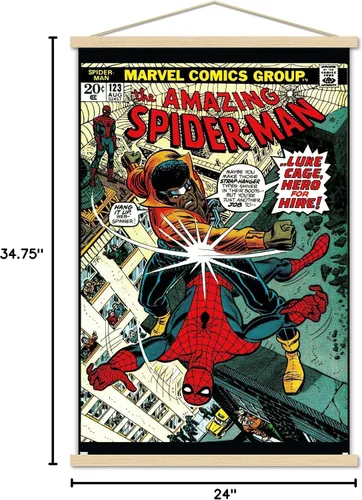Miniatura 7 de Trends International Marvel Comics Amazing Spider-Man #123 - Póster de pared, 22.37 x 34.00 pulgadas, paquete de impresión premium y colgador