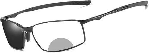 Lentes de lectura bifocales fotocromáticos de transición para hombres y mujeres, lentes de sol cuadrados de seguridad de doble uso