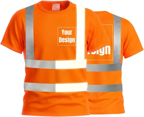 Miniatura 31 de Camisetas reflectantes de seguridad de alta visibilidad personalizan su logotipo
