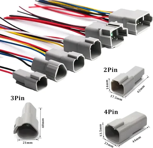 Miniatura 8 de Paquete de 6 conectores Deutsch DT de 2 pines, conectores eléctricos impermeables macho y hembra, arnés de cableado con cable de 16 AWG