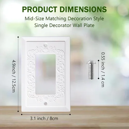 Miniatura 3 de Placa de cubierta decorativa para interruptor de luz, placas de pared decorativas modernas para GFCI, toma de corriente, interruptor regulador