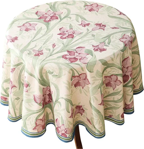 Miniatura 64 de patdrea - Mantel de lino floral, grueso, decorativo y francés para mesas rectangulares o cuadradas, para cocina y comedor, 55 x 79 pulgadas