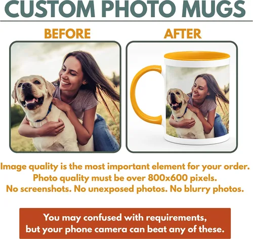 Miniatura 7 de Tazas de café con foto personalizada, 11 onzas, color negro con imagen, texto, regalos personalizados, taza de cerámica personalizada, gran regalo