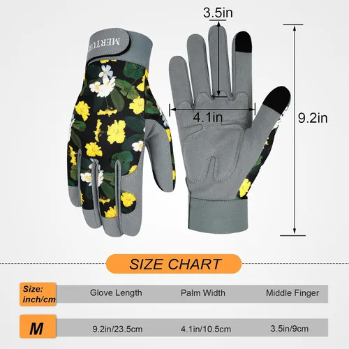 Miniatura 2 de Guantes de jardinería para mujer, de cuero resistente, a prueba de espinas, guantes de trabajo para mujer ColorF