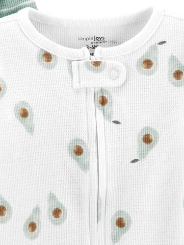 Miniatura 3 de Simple Joys by Carter's Baby 2-Way Zip Thermal Footed Sleep and Play, Pack of 2