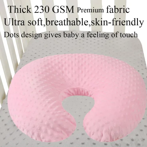 Miniatura 6 de Juego de fundas para almohada de lactancia con puntos, paquete de 2, fundas para almohada de lactancia, ultra suaves, compatibles con almohada Gris