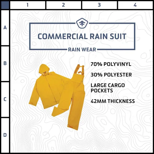Miniatura 2 de Stansport mens Heavy Duty,bib Commercial Rainsuit Yellow